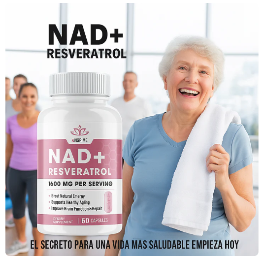 NAD+ RESVERATROL 60 CAPSULAS 1600mg