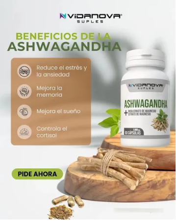 Ashwagandha + Magnesio 1000mg 60 CAPS
